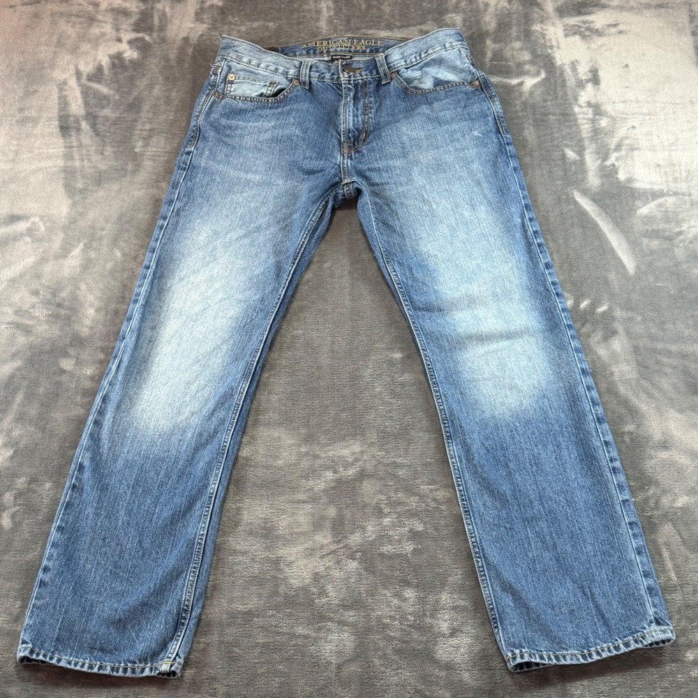 American Eagle Original Straight Jeans Mens 31x32 Medium‎ Wash 100% Cotton